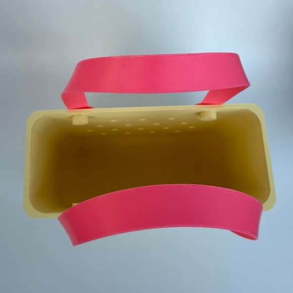 3D Printed small Miniature Bag purse yellow/pink - Picture 5 of 12